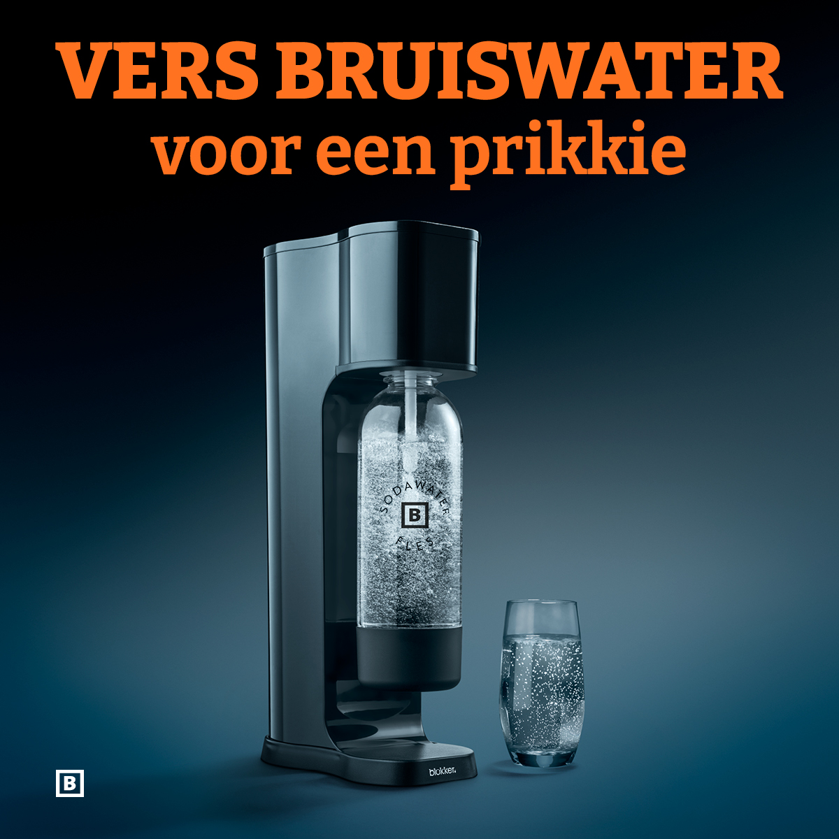 Sodawater maker, vers bruiswater voor een prikkie