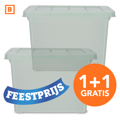 Opbergbox Matcha groen 1+1 gratis