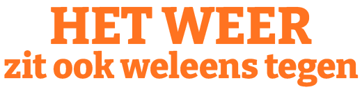 Het weer zit ook wel eens tegen