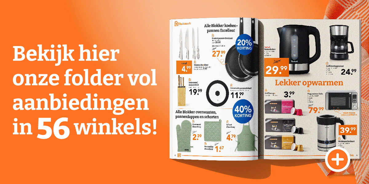 Bekijk hier onze folder vol aanbiedingen in 56 winkels