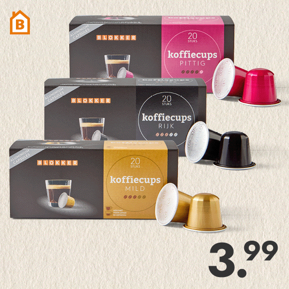 Koffiecups voor 3.99