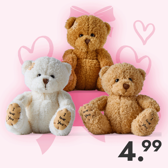 Pluche beer - I love you voor 4.99