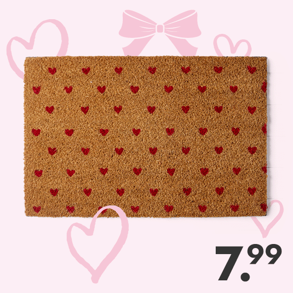 Deurmat met hartjes vanaf 7.99