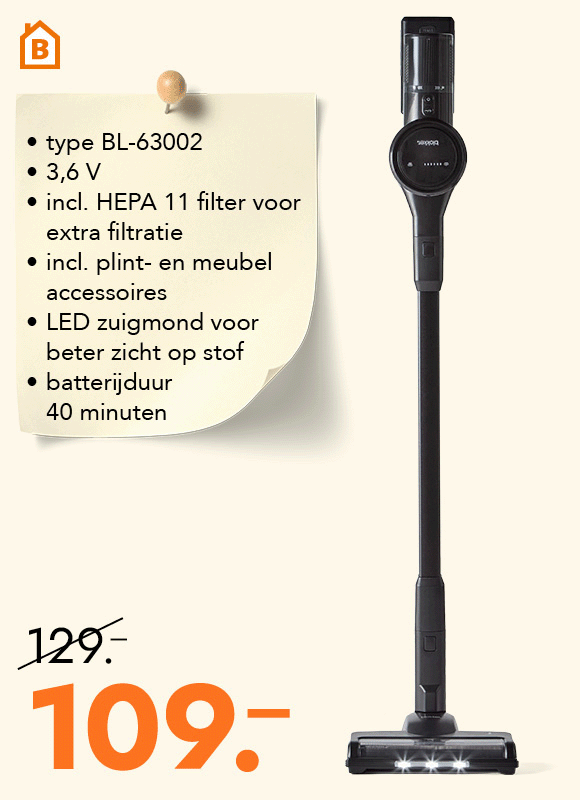 Steelstofzuiger voor 109.-