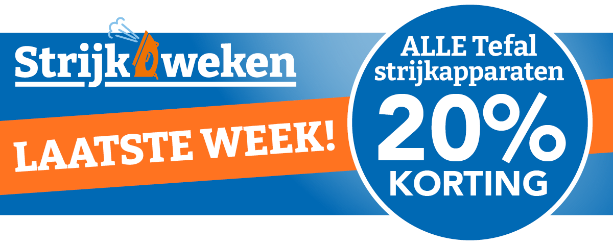 Strijkweken alle stijkapparaten 20% korting