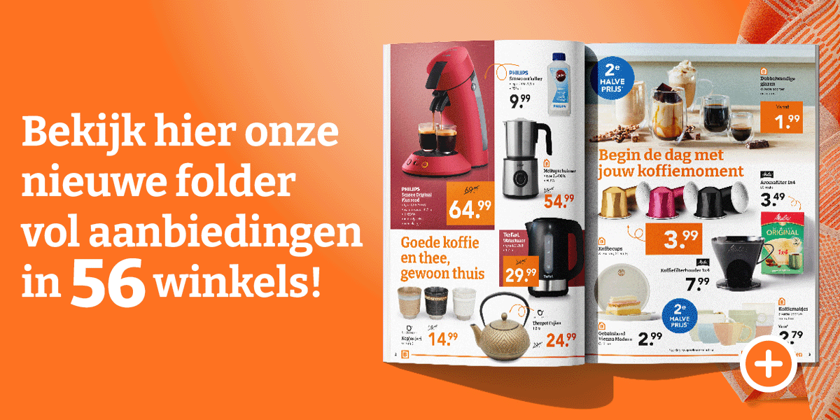 Bekijk hier onze folder vol aanbiedingen in 56 winkels
