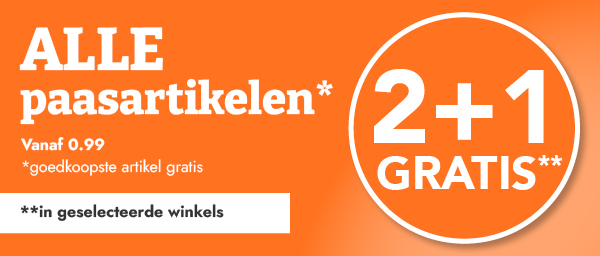 Alle Paasartikelen 2+1 gratis