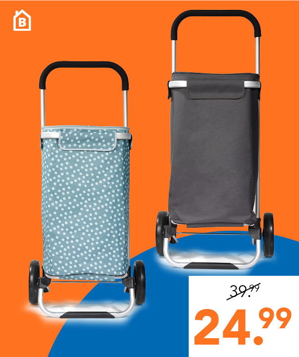 Boodschappentrolley voor 24.99
