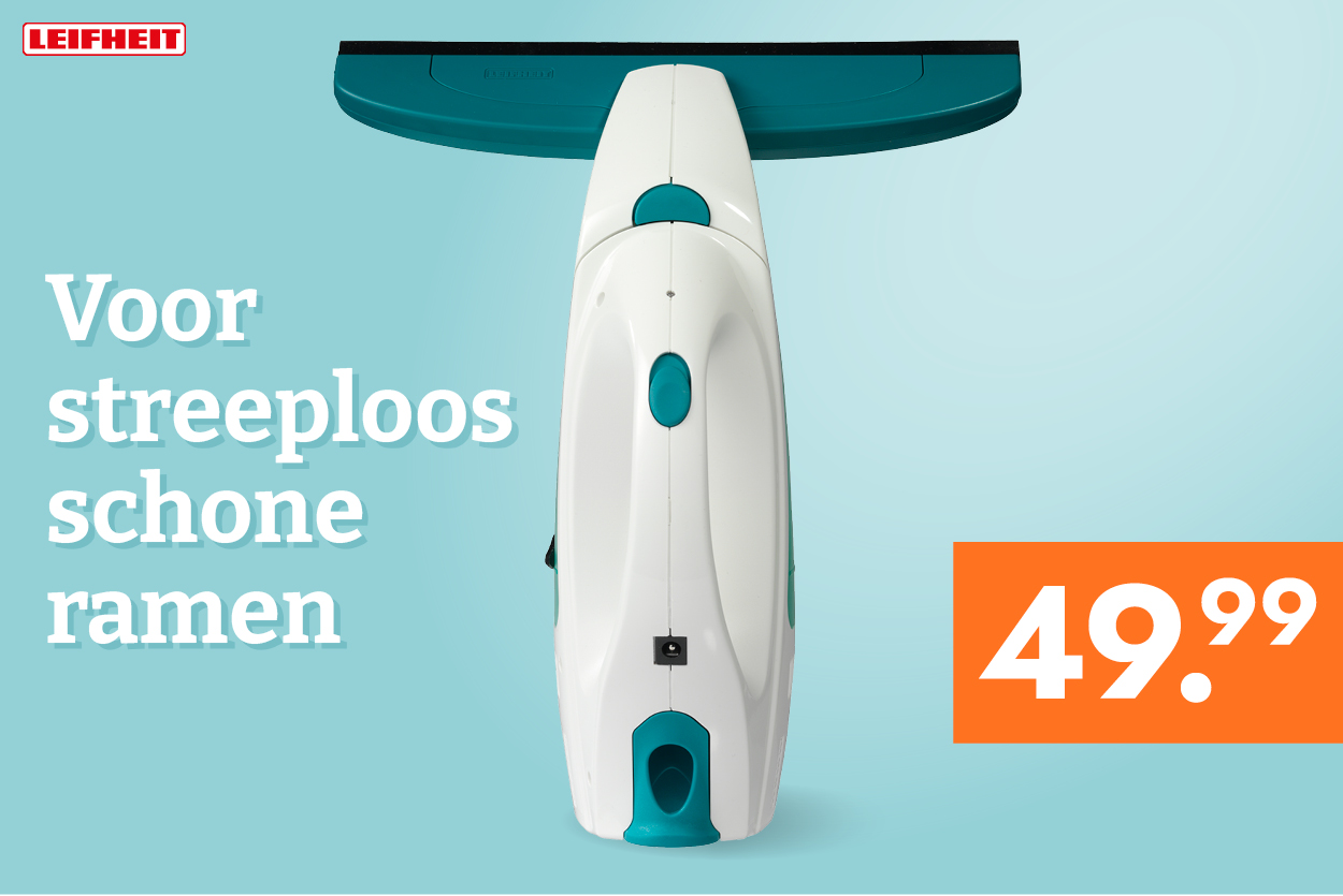 Dry & Clean raamzuiger voor 49.99