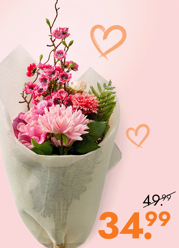 kunstbloemen boeket voor 34.99