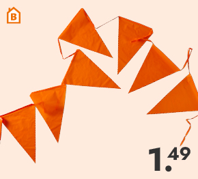 Vlaggenlijn Oranje voor 1.49